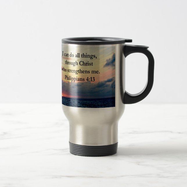 PHILIPPIANS 4:13 SONNENDESIGN REISEBECHER (Rechts)
