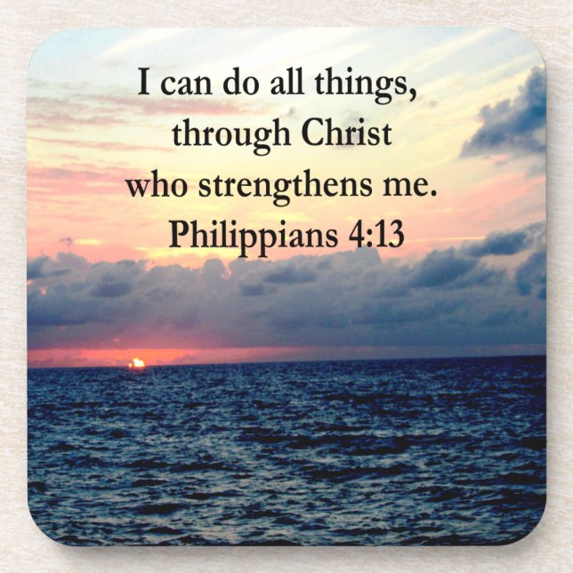 PHILIPPIANS 4:13 SONNENDESIGN UNTERSETZER (Vorderseite)
