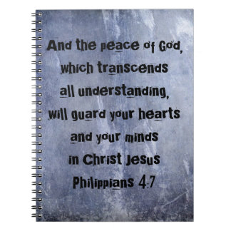 Philippians-4:7 Bibel-Vers Notizblock