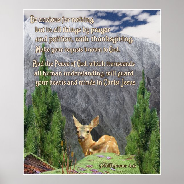 Philippiens 4:6 christianisme poster cadeau (Devant)