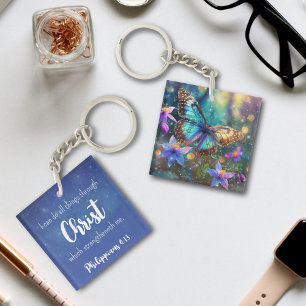 Philippiens Inspirationnels Bleus 4:13 Verse Flora