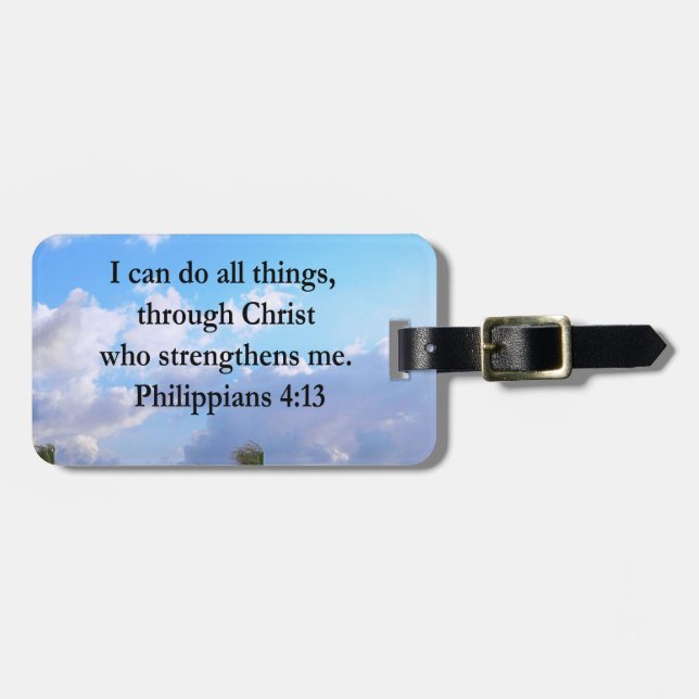 PHILIPPIER 4:13 PRAYER GEPÄCKANHÄNGER (Vorderseite horizontal)