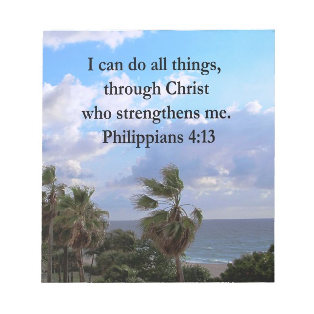 PHILIPPIER 4:13 PRAYER NOTIZBLOCK (Vorderseite)