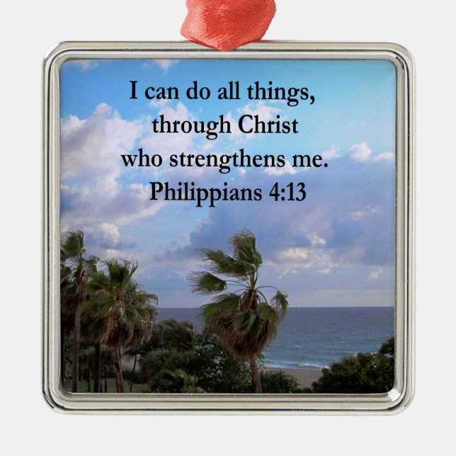 PHILIPPIER 4:13 PRAYER SILBERNES ORNAMENT (Vorne)