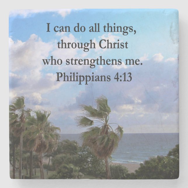 PHILIPPIER 4:13 PRAYER STEINUNTERSETZER (Vorderseite)