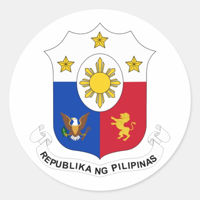 Philippine COA Runder Aufkleber (Vorderseite)