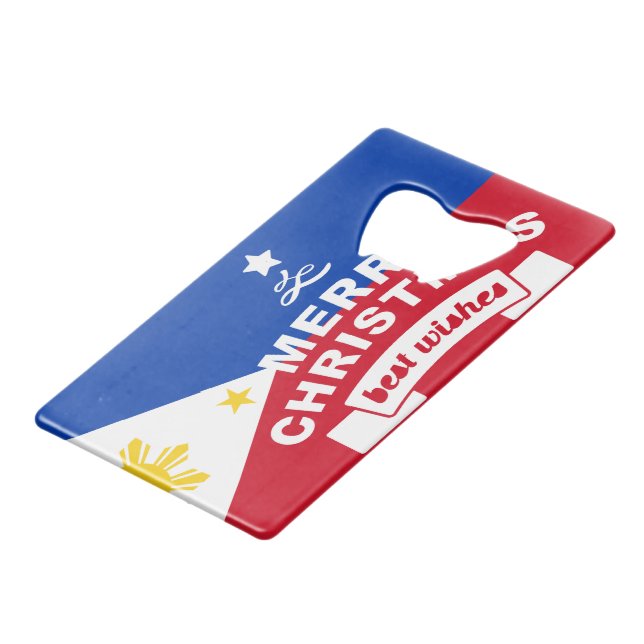 Philippine Flag Christmas : Joyeux Noël & Meilleur (Dos Angle)