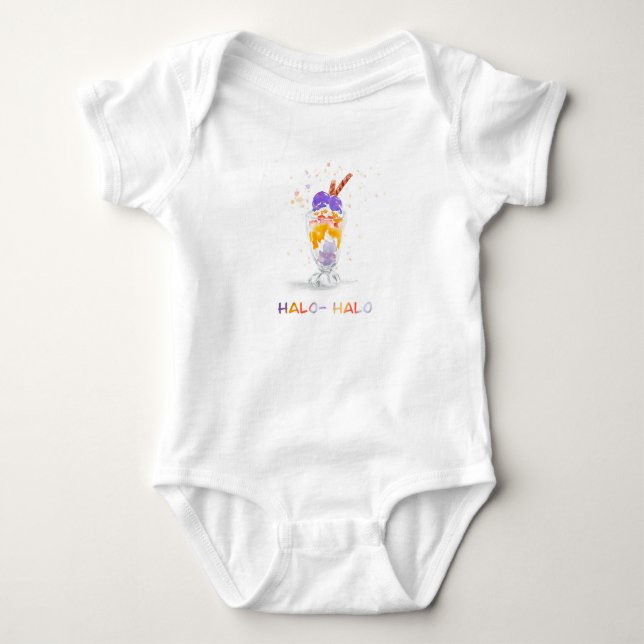 Philippine Halo Halo Wassercolor Baby Strampler (Vorderseite)