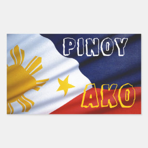 Philippine pinoy ako rechteckiger aufkleber