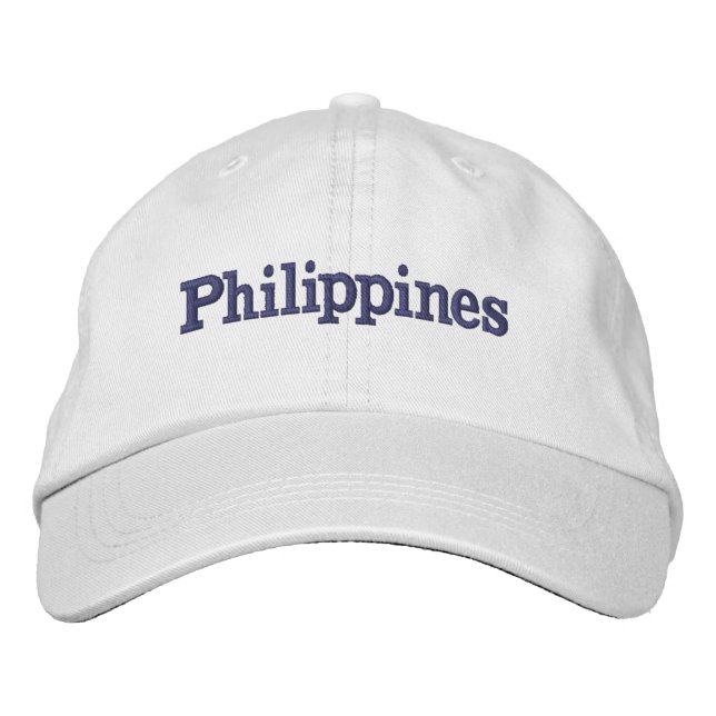 Philippine Pride Cap mit Letter Design Bestickte Baseballkappe (Vorderseite)