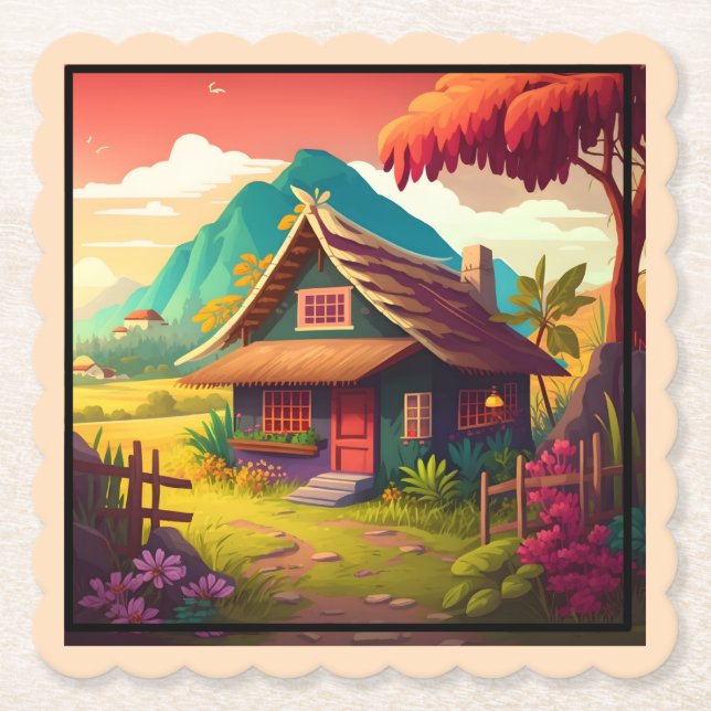 Philippine Traditional House-36543 Untersetzer (Vorderseite)