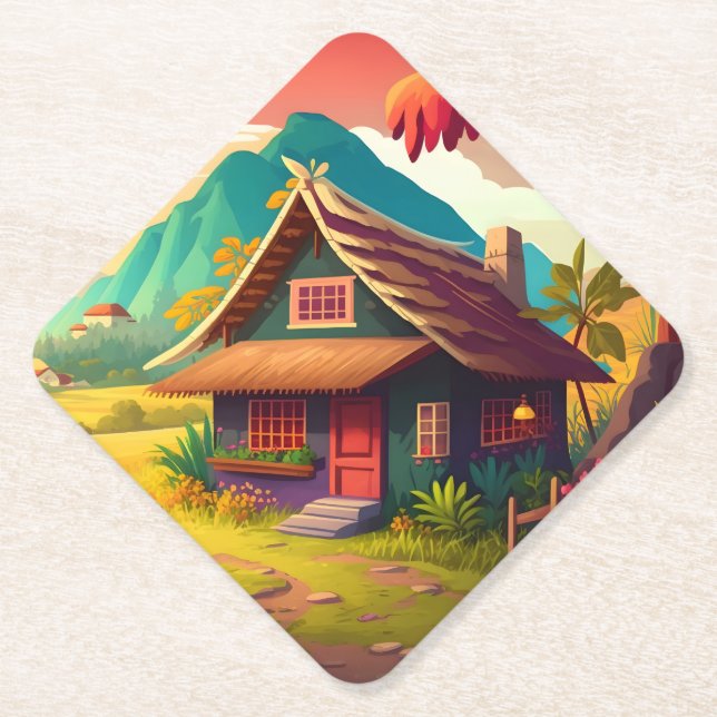 Philippine Traditional House-36543 Untersetzer (Vorderseite)