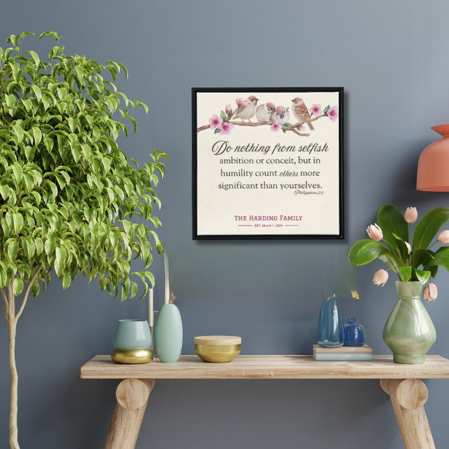 Philippinen 2:3 Schrift Vögel und Blüten drucken Poster (Von Creator hochgeladen)