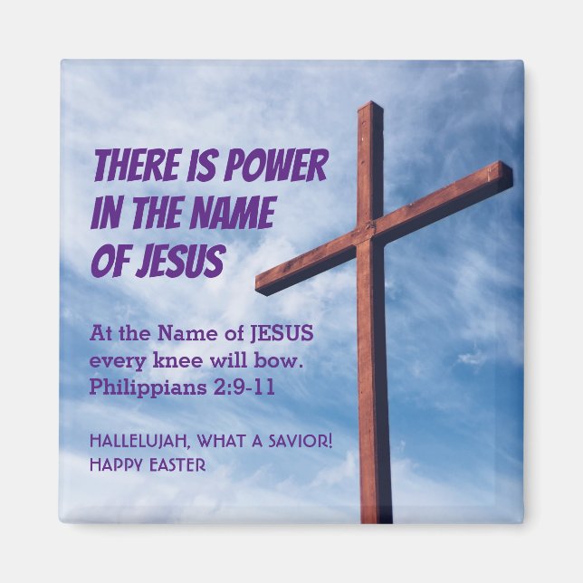 Philippinen 2:9-11 POWER IM NAMEN JESUS Magnet (Vorne)