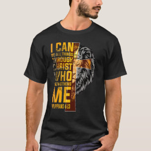 Philippinen 413 Christlich Bibel Verse Lion Men Hu T-Shirt