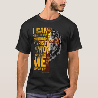 Philippinen 413 Christlich Bibel Verse Lion Men Hu T-Shirt