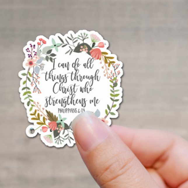 Philippinen 4:13 Bibelbibliotheksverse Aufkleber (Von Creator hochgeladen)