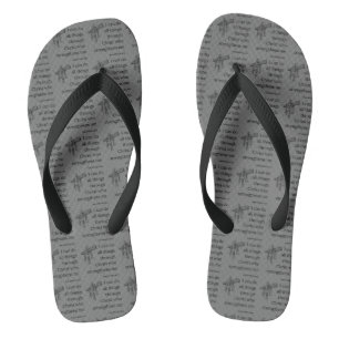Philippinen 4:13 Bibelschrift KJV Gray Unisex Flip Flops