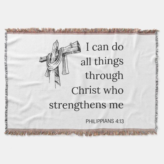 Philippinen 4:13 Bibelschrift KJV Zitat Decke (Vorderseite)