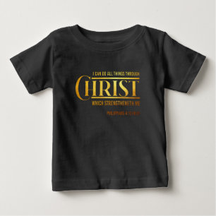 Philippinen 4:13 Bibelverse KJV Zitat Baby T-shirt