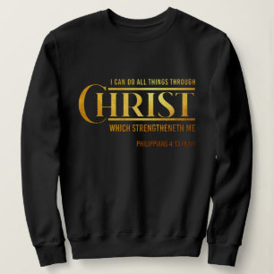 Philippinen 4:13 Bibelverse KJV Zitat Frauen Sweatshirt