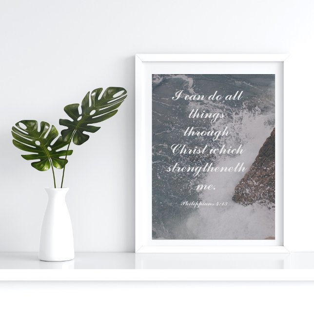 Philippinen 4:13 Bibelverse Majestic Ocean Poster (Von Creator hochgeladen)