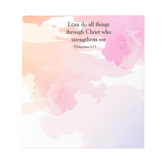 Philippinen 4:13, Bibelverse Notizblock (Vorderseite)