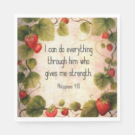 Philippinen 4:13 Bibelverse über zeitloses Design Serviette