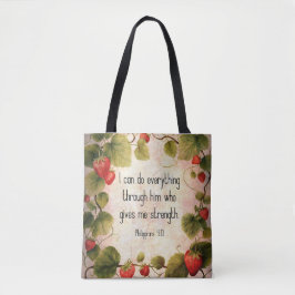 Philippinen 4:13 Bibelverse über zeitloses Design Tasche