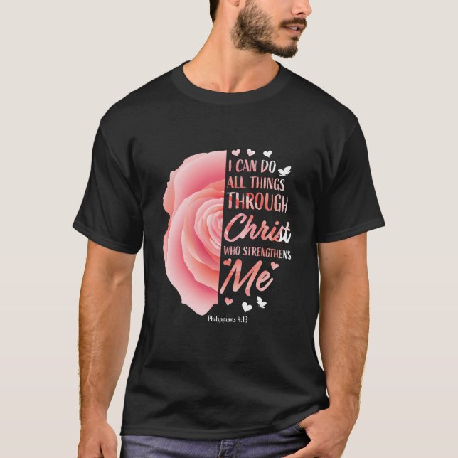 Philippinen 4 13 Christliches Bibelverse Religiös T-Shirt (Vorderseite)