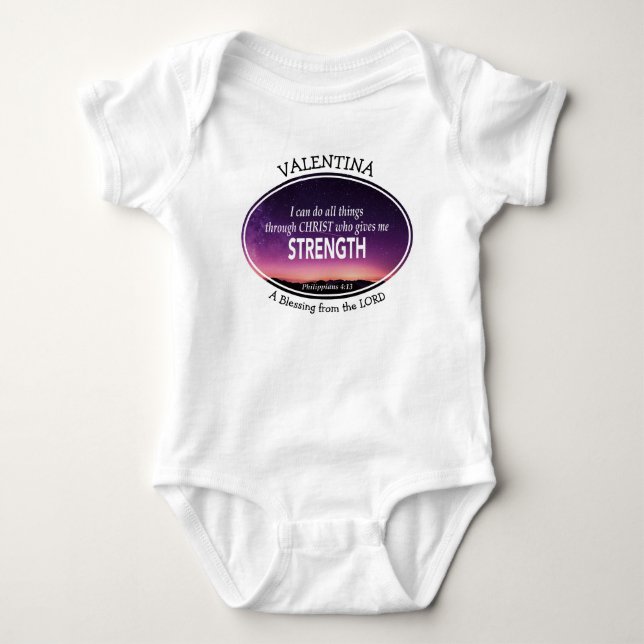 Philippinen 4:13 | ICH KANN ALLE DINGE individuell Baby Strampler (Vorderseite)