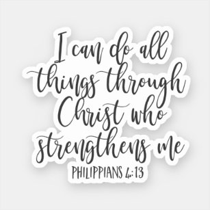 Philippinen 4:13 Ich kann alles tun, was Bibel Ver Aufkleber