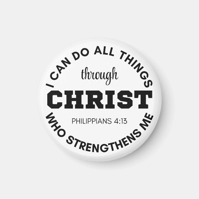 Philippinen 4:13 Ich kann alles tun, was Schrift Magnet (Vorne)