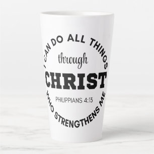 Philippinen 4:13 Ich kann alles tun, was Schrift Milchtasse