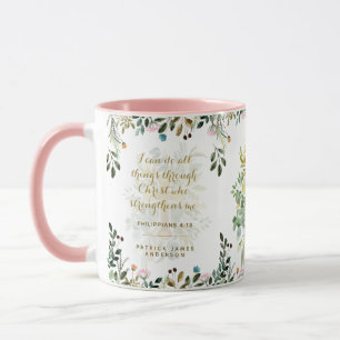 Philippinen 4:13 Kann alles durch Christus tun Tasse
