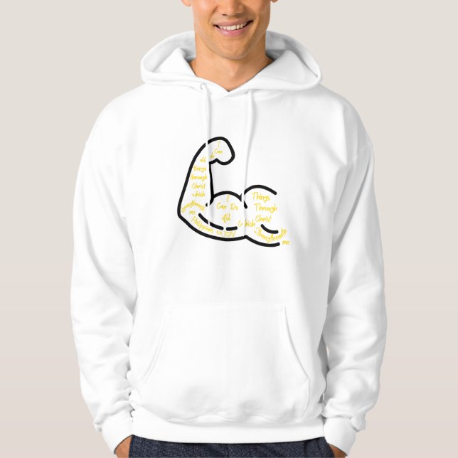 Philippinen 4:13 KJV Bible Verse Men's Hoodie (Vorderseite)