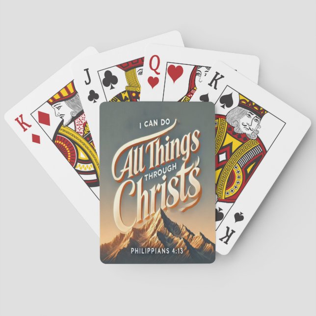 Philippinen 4:13 Kraft in Christus Spielkarten (Rückseite)