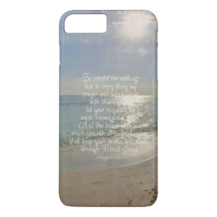 Philippinen 4:13 Peace Bible Verse Beach Christlic iPhone 8 Plus/7 Plus Hülle