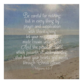 Philippinen 4:13 Peace Bible Verse Beach Christlic Poster
