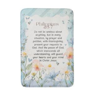 Philippinen 4:6-7 Christliche Bibelverse Wasserfar Badematte