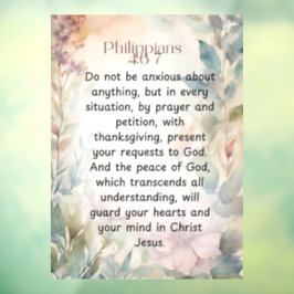 Philippinen 4:6-7 Christliche Bibelverse Wasserfar Fensteraufkleber