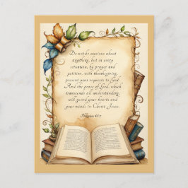 Philippinen 4:6-7 Christliche Bibelversen Kunst Postkarte