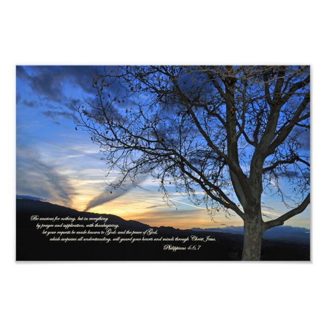 Philippinen 4:6,7 Fürchtet euch um nichts Fotodruck (Vorne)
