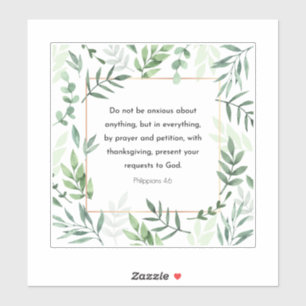 Philippinen 4:6, Bibelverse, Aufkleber