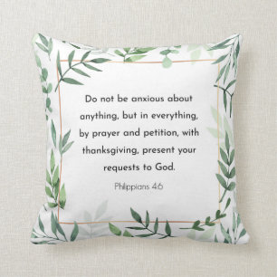 Philippinen 4:6, Bibelverse,  Kissen