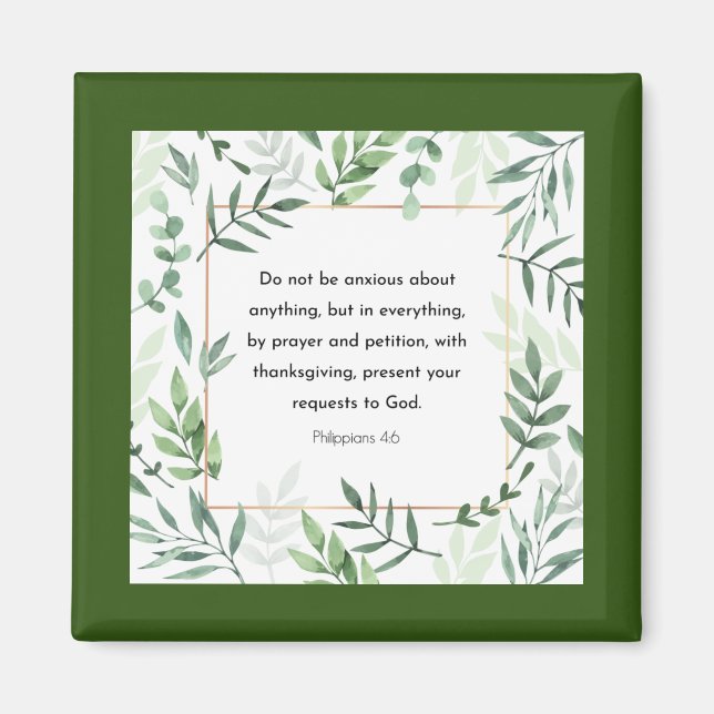 Philippinen 4:6, Bibelverse, Magnet (Vorne)