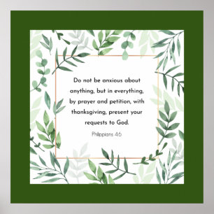 Philippinen 4:6, Bibelverse, Poster