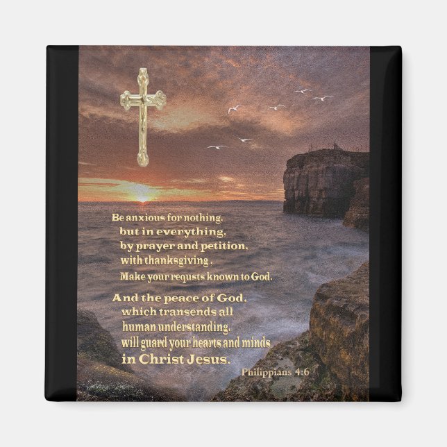 Philippinen 4:6 christliche Geschenke Magnet (Vorne)