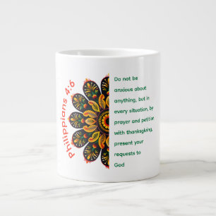 Philippinen 4:6 Mandala Blume Jumbo Tasse