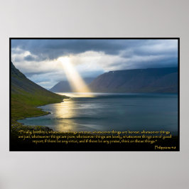 Philippinen 4:8 Christliches Bibelverse-Poster Poster